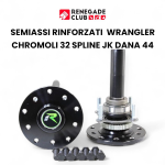 SEMIASSI RINFORZATI 4340  WRANGLER CHROMOLI 32 SPLINE JK DANA 44 POSTERIORE RUBICON BLOCCO ORIGINALE